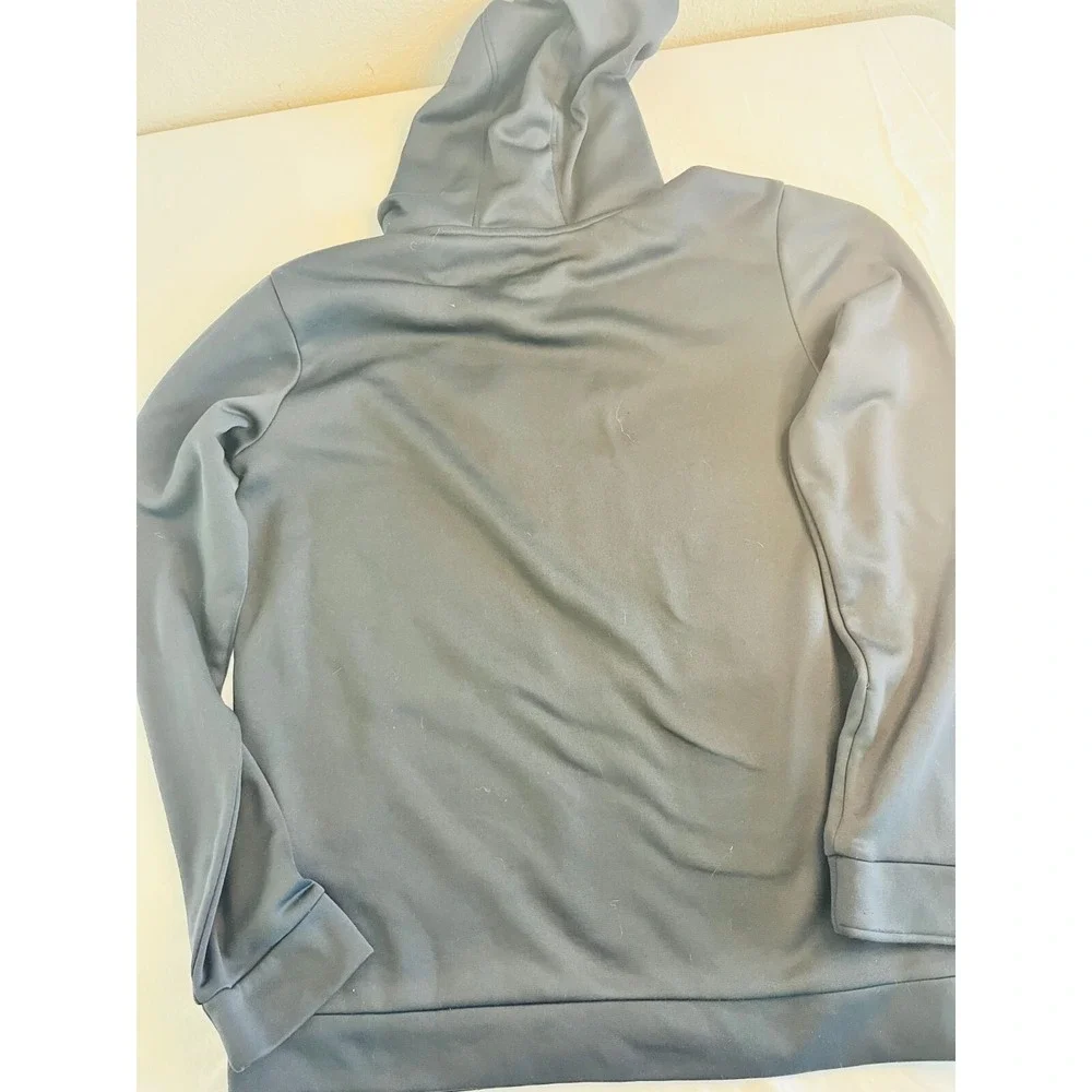 Under Armour Boys Youth YXL Fleece Big‎ Logo Hoodie Sweatshirt Black